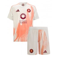 Echipament fotbal AS Roma Tricou Deplasare 2024-25 pentru copii maneca scurta (+ Pantaloni scurti)